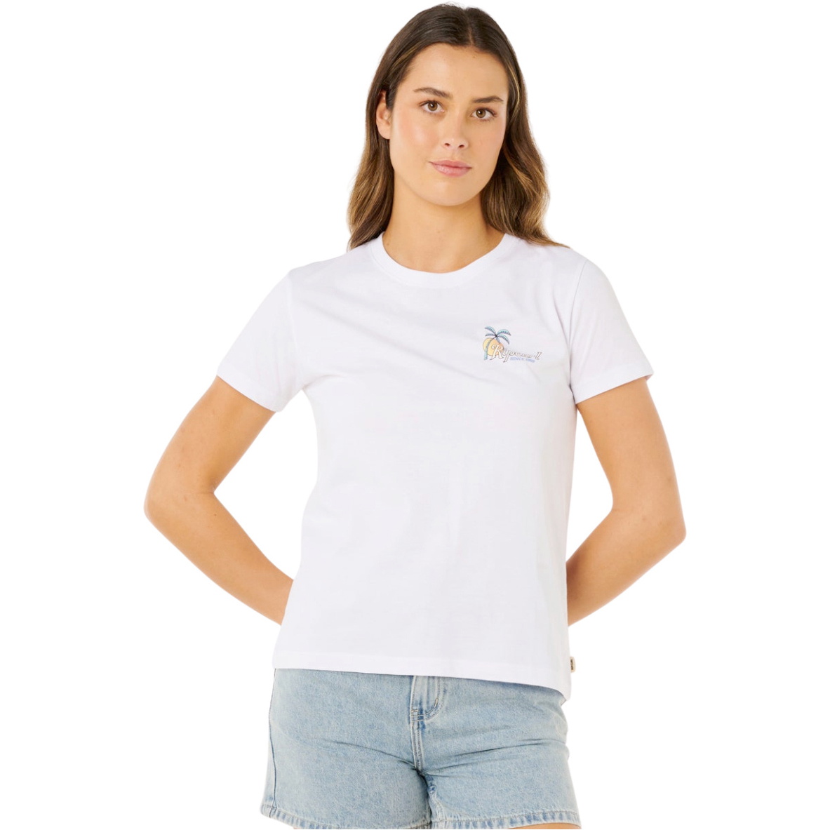 2026 Rip Curl Womens Tide Line Standard Tee 0MPWTE - Optical White